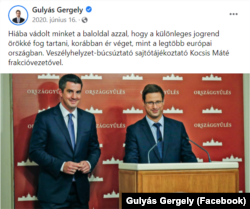 Gulyás Gergely 2020-as állítása rosszul öregedett