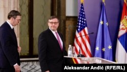 Aleksandar Vučić i Metju Palmer, Beograd, jun 2019.