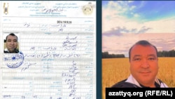 Справка, которая была приобщена к делу об аннулировании казахстанского гражданства Абдул Халила Наджибуллы. уроженца Афганистана (слева), и его селфи на пшеничном поле в Казахстане