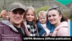 Nicolae Coadă împreună cu familia