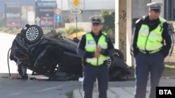 Мястото на катастрофата в неделя