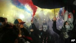 Участники акции на проспекте Руставели, 31 марта