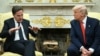 Secretarul general al NATO, Mark Rutte (stânga), se întâlnește cu președintele american Donald Trump la Casa Albă la începutul acestui an.