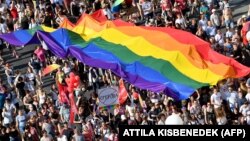 A Budapest Pride résztvevői 2019. július 6-án
