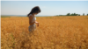 Moldova, Farmer Cristina Bejereanu in a wheat field, wheat