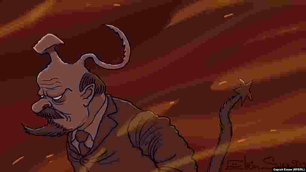 Карикатура російського художника Сергія Йолкіна&nbsp;