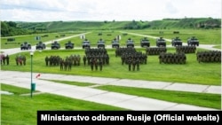 Fotografija sa otvaranja vežbi koju je objavilo Ministarstvo odbrane Rusije