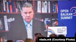 Gabriel Eskobar, američki izaslanik za Zapadni Balkan, tokom on-line obraćanja učesnicima samita "Otvoreni Balkan" u Ohridu 8. juna 2022.