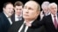 Президент России Владимир Путин (в центре ) и российские олигархи (слева направо): Михаил Фридман, Алексей Мордашов, Роман Абрамович и Геннадий Тимченко. Коллаж