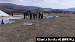 Izgradnja kampa za migrante, 21 mart 2020.