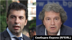 Кирил Петков и Тошко Йорданов. Колаж