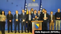 Sastanak predstavnika opozicijskih stranaka iz Federacije BiH u Sarajevu, 10. novembra 2021.