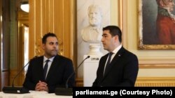 ნორვეგიის პარლამენტის თავმჯდომარე მასუდ გარახანი, საქართველოს პარლამენტის თავმჯდომარე შალვა პაპუაშვილი