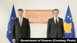 Sastanak specijalnog izaslanika EU Miroslava Lajčaka i premijera Kosova Aljbina Kurtija, 27. jun 2022. 