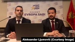 Bivši ministri Milojko Spajić i Jakov Milatović osnovali su politički pokret pod imenom "Evropa sad". Podgorica 27. jun 2022. Foto: Aleksandar Ljumović