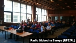 Архивска фотографија: Обвинетите и адвокатите на обвинетите во случајот „Монструм“ на јавната седница во Врховниот суд. 30.05.2017