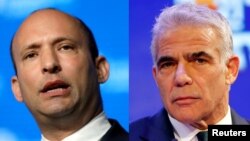 یائیر لاپید (راست) و نفتالی بنت