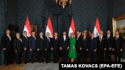 Csoportkép az új kormányról 2018. május 18-án, balról a második Süli János ekkor még a paksi bővítésért felelős miniszterként