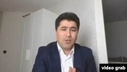 Tajik opposition activist Sharofiddin Gadoev said in a video statement that he was abducted in Moscow by Tajik government officials. (screen grab)