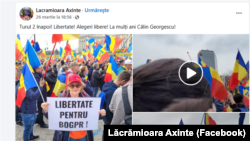 Lăcrămioara Axinte a participat, pe 26 martie, la manifestarea organizată în București de ziua lui Călin Georgescu.