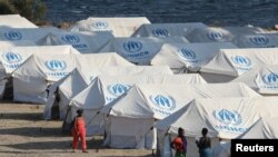 Një kamp migrantësh në Lesbos të Greqisë. 14 shtator 2020.