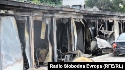 Izgorela improvizovana COVID bolnica u Tetovu, 9. septembar 2021.