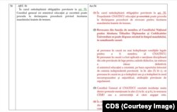Propunerile de modificate a regulamentului CNADTCU