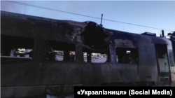 Поезд «Интерсити+» «Укрзалізниці», попавший под российский удар 28 августа 2025 года