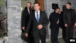 Разговори за надминување на политичката криза во резиденцијата на ЕУ во скопско Пржино. Зоран Заев и Оливер Спасовски - 19 октомври 2015