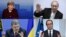 Ангела Меркель, Владимир Путин, Петр Порошенко и Франсуа Олланд