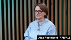 Annette Widmann-Mauz, ex-ministră de stat în Germania pentru Migrație, Refugiați și Integrare, în studioul Europei Libere de la Chișinău.