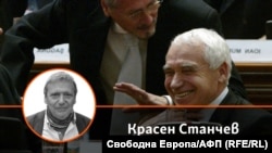 Колаж на Красен Станчев и първия демократично избран президент на България Желю Желев.