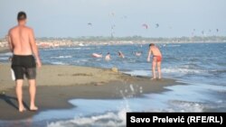 Velika plaža u Ulcinju, Crna Gora, fotoarhiv