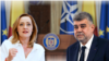 Președinta USR, Elena Lasconi, și premierul Marcel Ciolacu, președinte PSD (colaj).