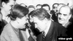 George Enescu și Yehudi Menuhin, București 1945