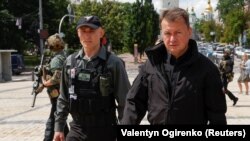 Mariusz Blaszczak az ukrán fővárosban 2022. július 12-én