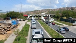 Kamioni na putu ka centru Sarajeva, 21. aprila 2025.