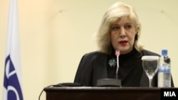 Прес-конференција на Претставничката на ОБСЕ за слобода на медиумите Дуња Мијатовиќ.