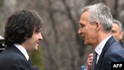 პრემიერ-მინისტრი ირაკლი კობახიძე და ნატოს გენერალური მდივანი იენს სტოლტენბერგი თბილისში. 2024 წლის 18 მარტი