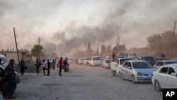 Dim iznad Ras el Ajna na severoistoku Sirije