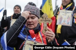 Protest AUR față de legiferarea certificatului Covid. 2021