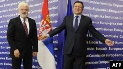 Мирко Цветкович та Жозе Мануель Барозу