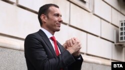 Кметът на София Васил Терзиев на митинг в негова подкрепа, 19 май 2025 г.