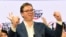 Președintele Serbiei, Aleksandar Vučić, sărbătorește victoria partidului său la alegerile parlamentare, 21 iunie 2020