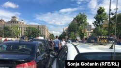 Protesti taksista u Beogradu