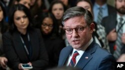 აშშ-ის წარმომადგენელთა პალატის სპიკერი, პესპუბლიკელი მაიკ ჯონსონი. 12 დეკემბერი. 2024 წელი