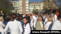 Protesta e mjekëve në Prishtinë, 29 mars 2017