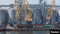 Terminal za žitarice u luci u Odesa, Ukrajina, nakon ponovnog pokretanja izvoza žitarica u avgustu 2022.