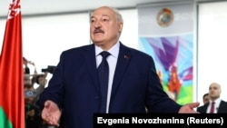 Președintele Lukașenko după ce a votat la scrutinul de duminică, 26 ianuarie 2025.