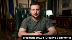 უკრაინის პრეზიდენტი ვოლოდიმირ ზელენსკი. კიევი, 2022 წლის 18 ივლისი